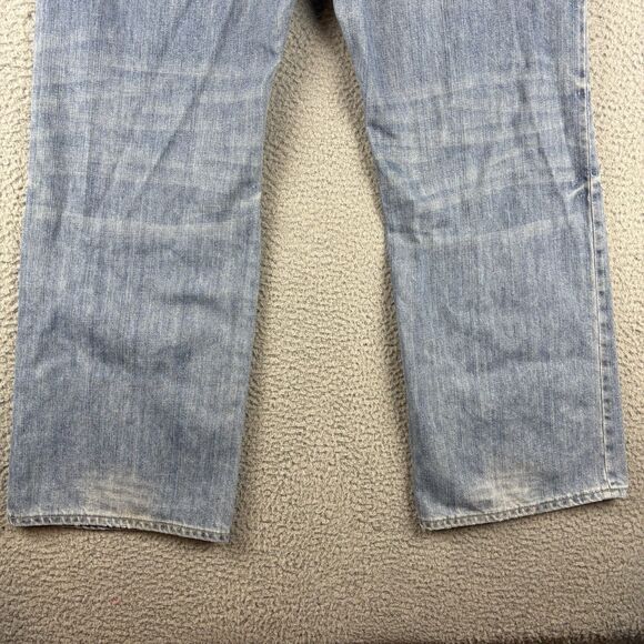 Old Navy Loose Straight Jeans Men’s 36x32 Light Wash Distressed - Picture 9 of 12